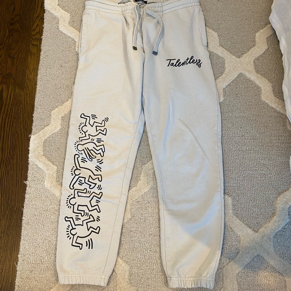 talentless Keith Haring cream sweatpants